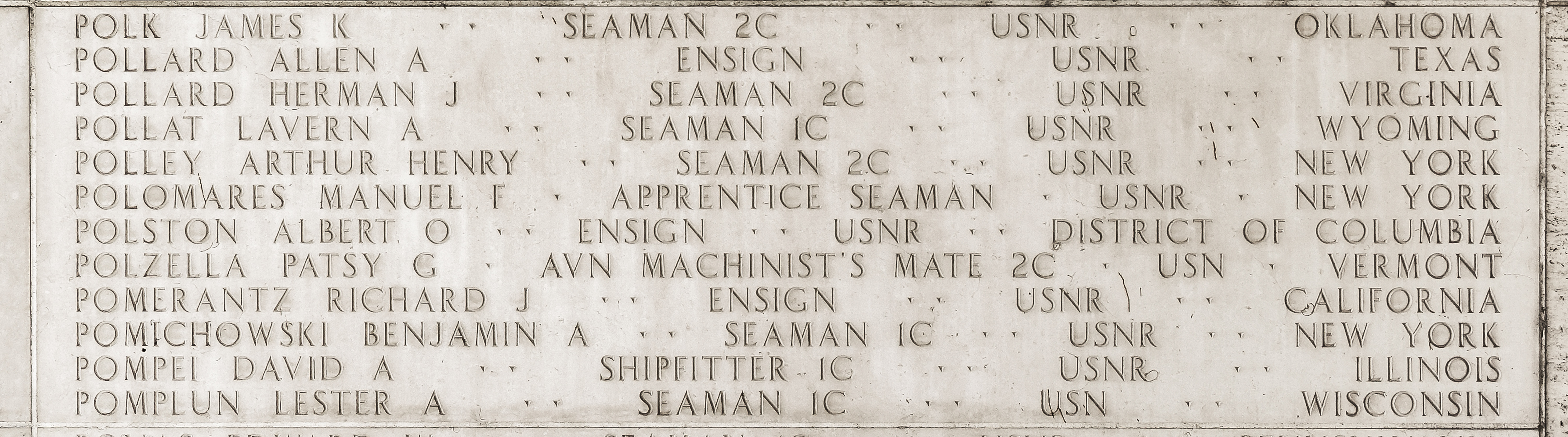 Manuel F. Polomares, Apprentice Seaman